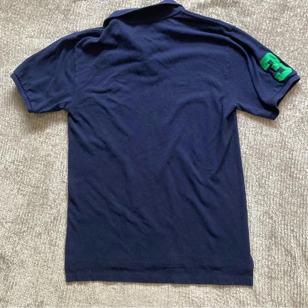 Ralph Lauren Boys XL Navy Polo Shirt Green‎ Big Pony Logo & 3 Patch Classic